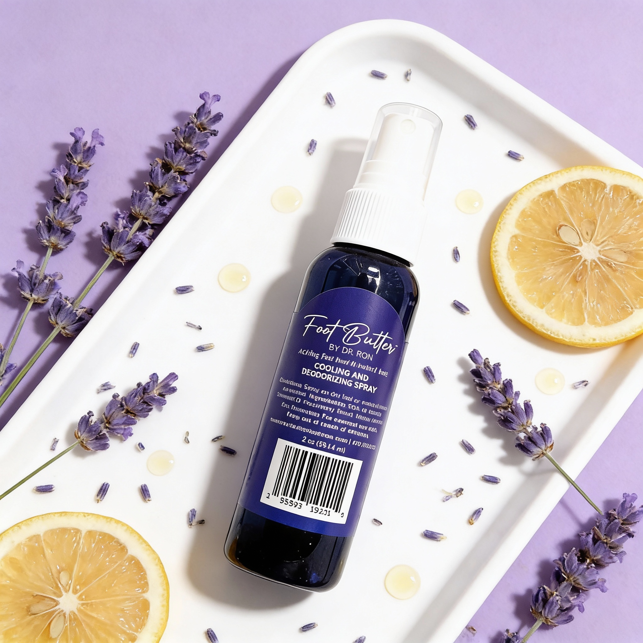 Foot Care Bundle – Lavender Jasmine Foot Butter, Cracked Heel Balm, Cooling Spray & Pumice Scrubber