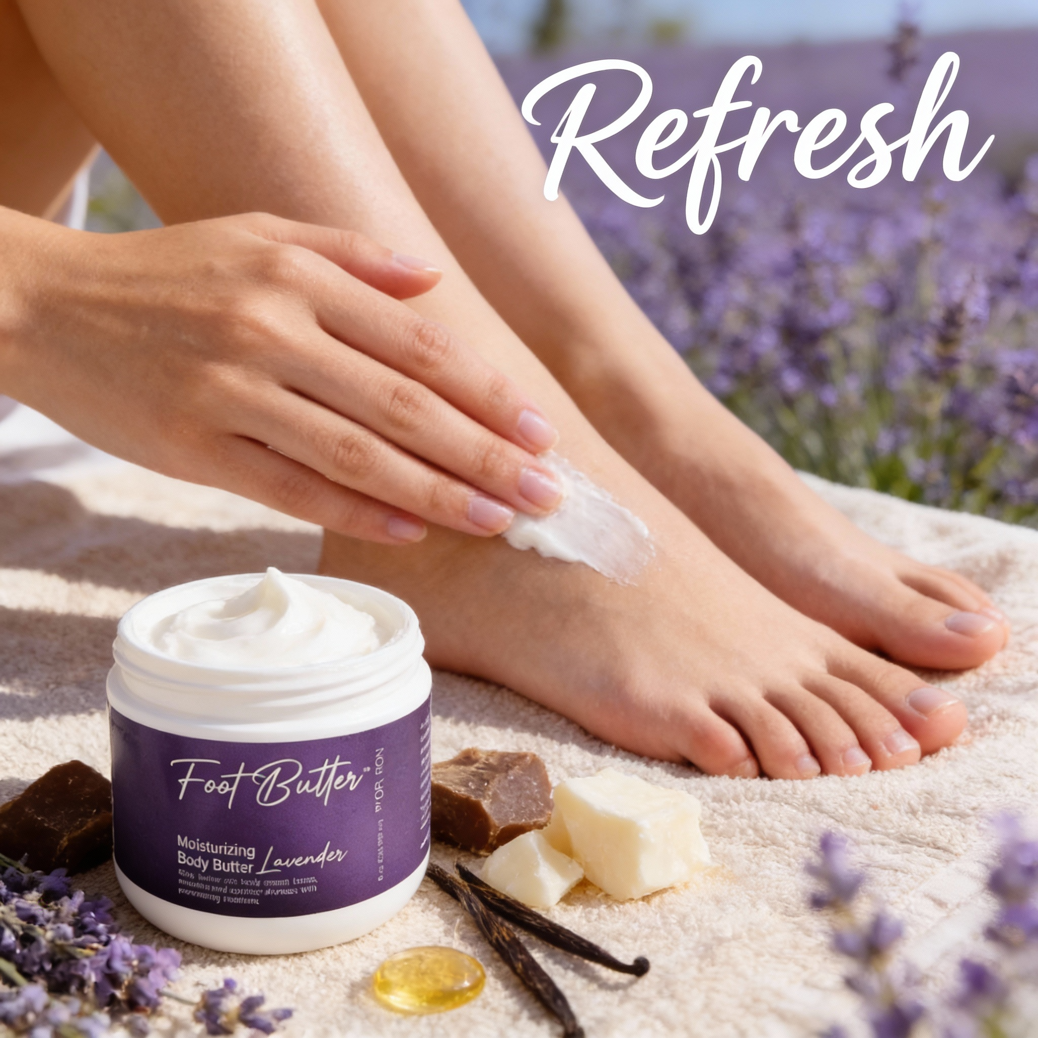 Lavender Moisturizing Body Butter – Deep Hydration for Dry Skin & Tired Feet