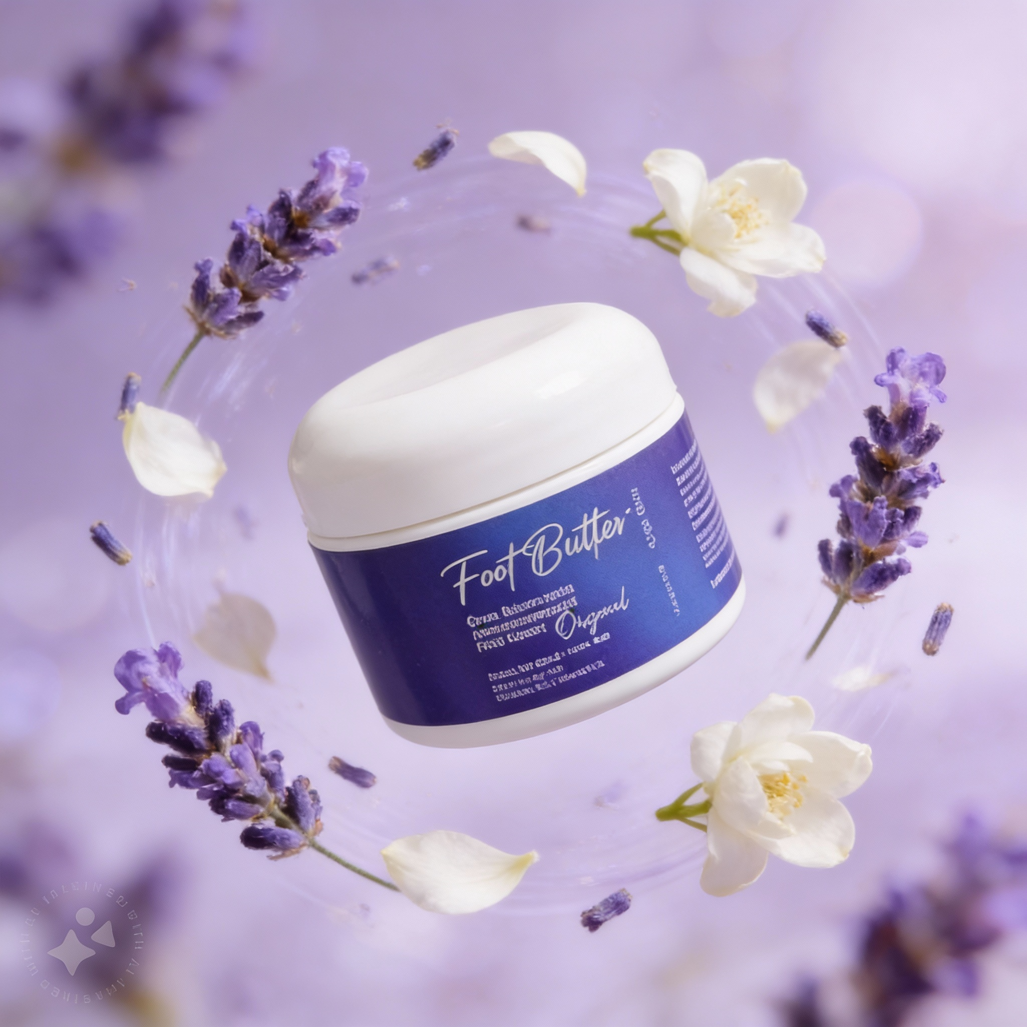 Lavender Jasmine Foot Butter Cream 1 oz – Travel Size Deep Moisture