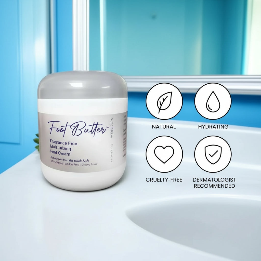 Fragrance-Free Foot Butter Massage Cream – Deep Moisture for Dry, Sensitive Feet