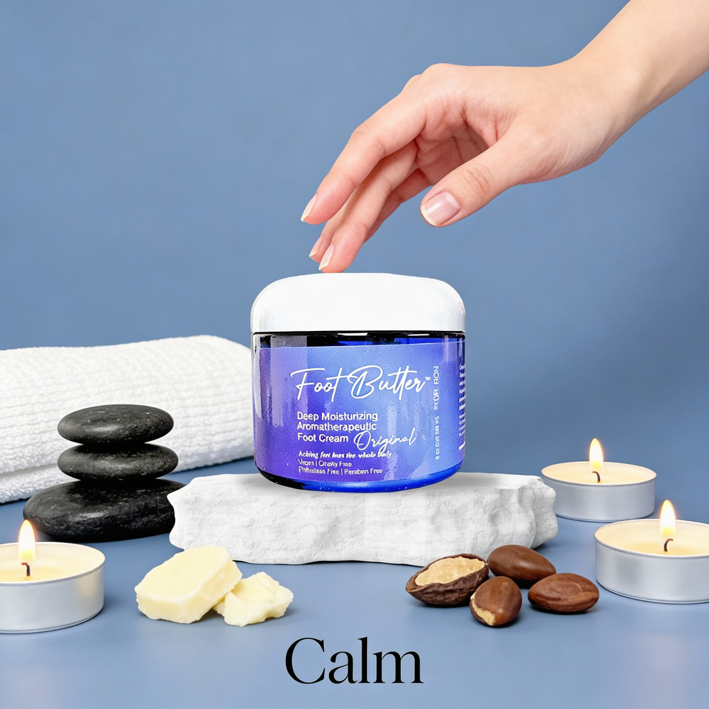 Lavender & Jasmine Foot Butter – Deep Moisturizing Foot Cream for Dry, Tired Feet