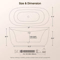 Nuvia Verano Freestanding Whirlpool Air Bubble LED Massage Bathtub (SAK47639)