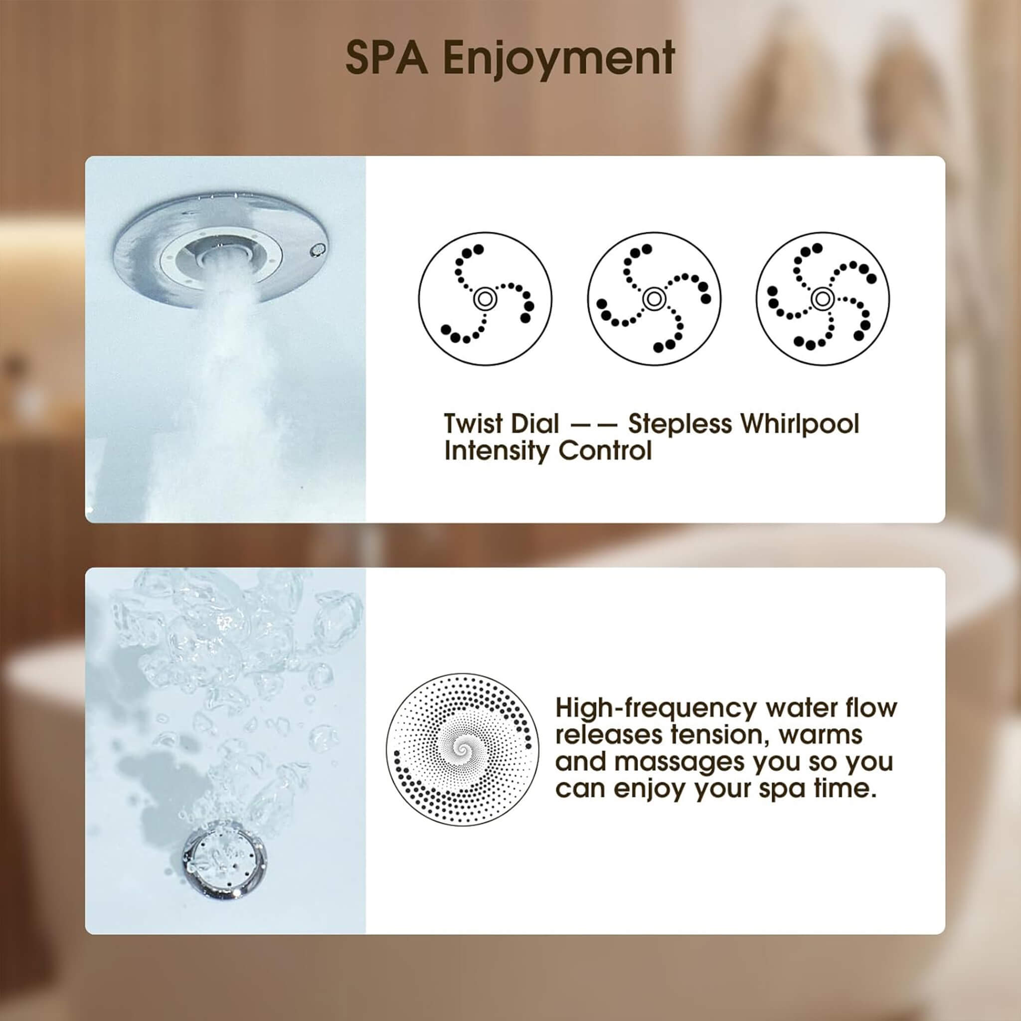 Nuvia Verano Freestanding Whirlpool Air Bubble LED Massage Bathtub (SAK47639)
