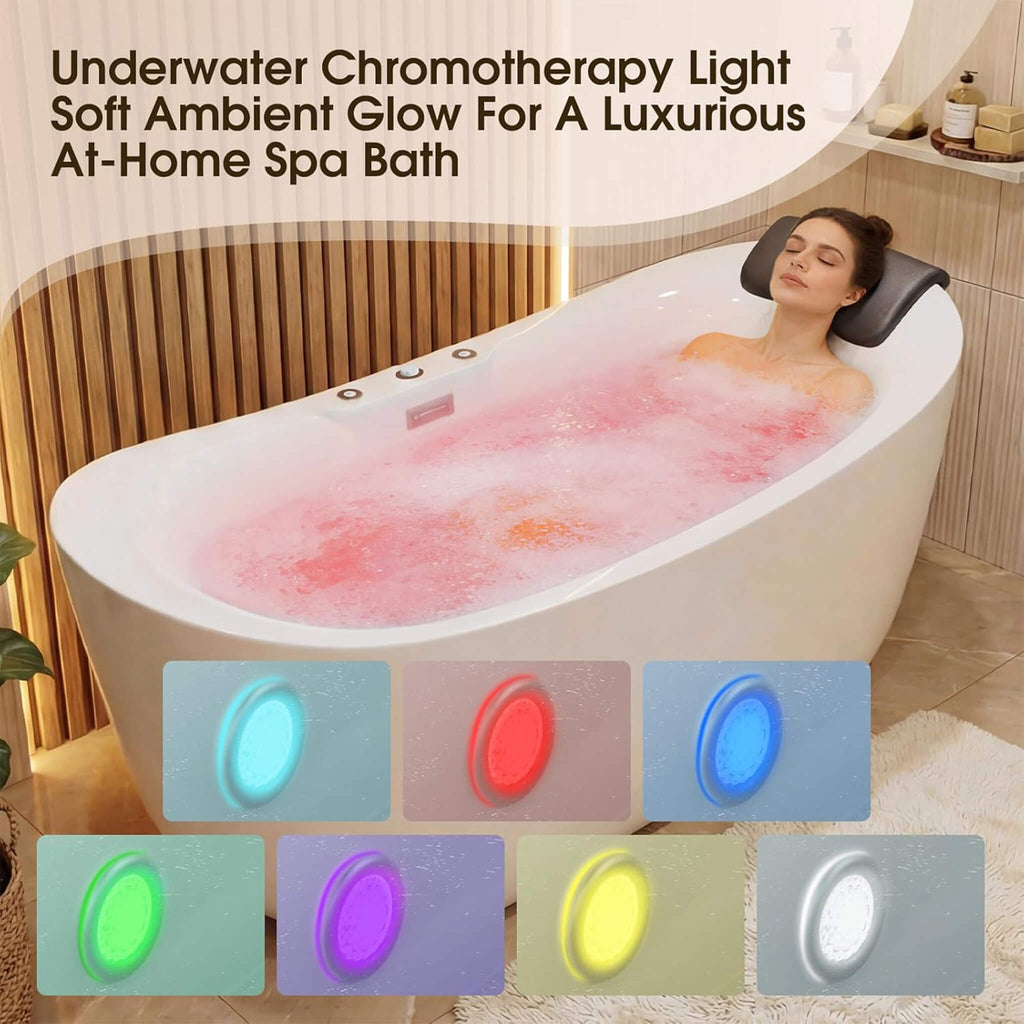 Nuvia Verano Freestanding Whirlpool Air Bubble LED Massage Bathtub (SAK47639)