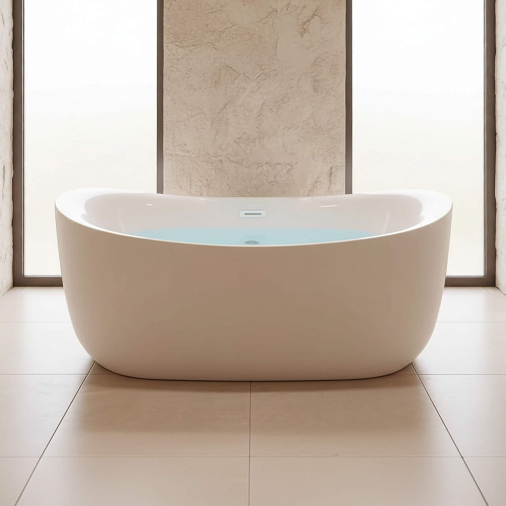 Nuvia Verano Freestanding Whirlpool Air Bubble LED Massage Bathtub (SAK47639)