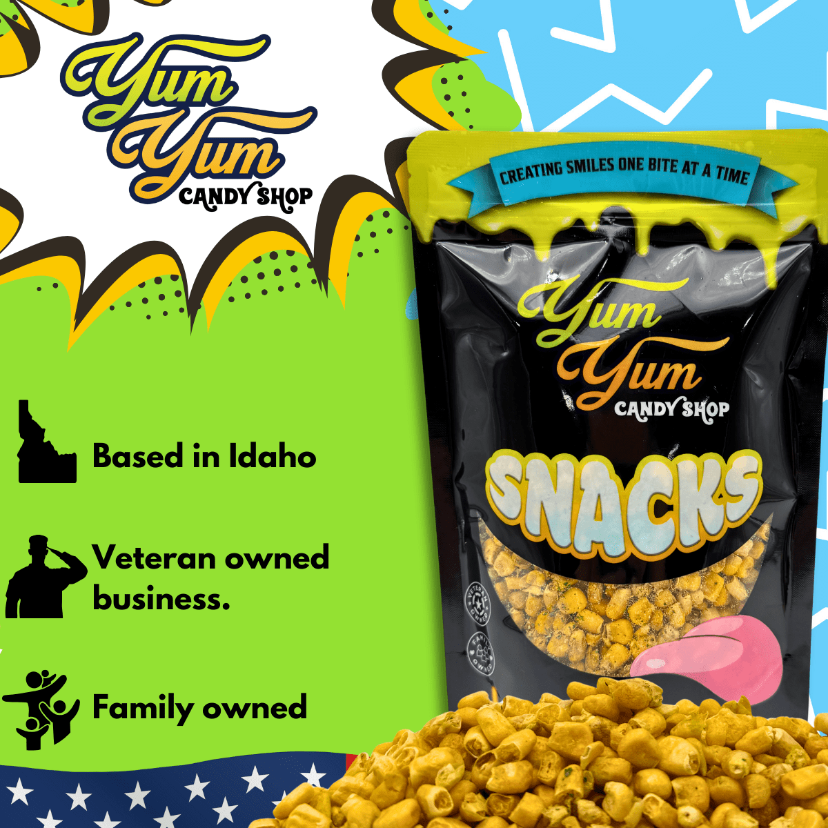 Freeze Dried Corn – Ranch Flavored Crispy Vegetable Snack | Yum Yum Candy Shop