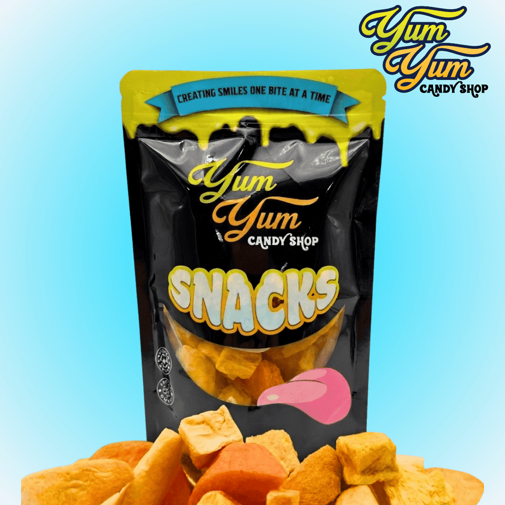 Freeze Dried Fruit Mix – Pineapple, Peaches, Papaya & Apples | Yum Yum Candy Shop