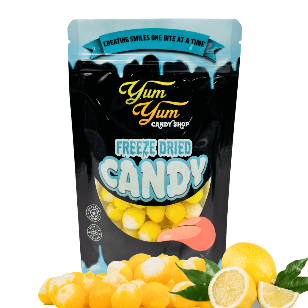 Freeze Dried Lemon Balls - Candy Snack | Yum Yum Candy Shop
