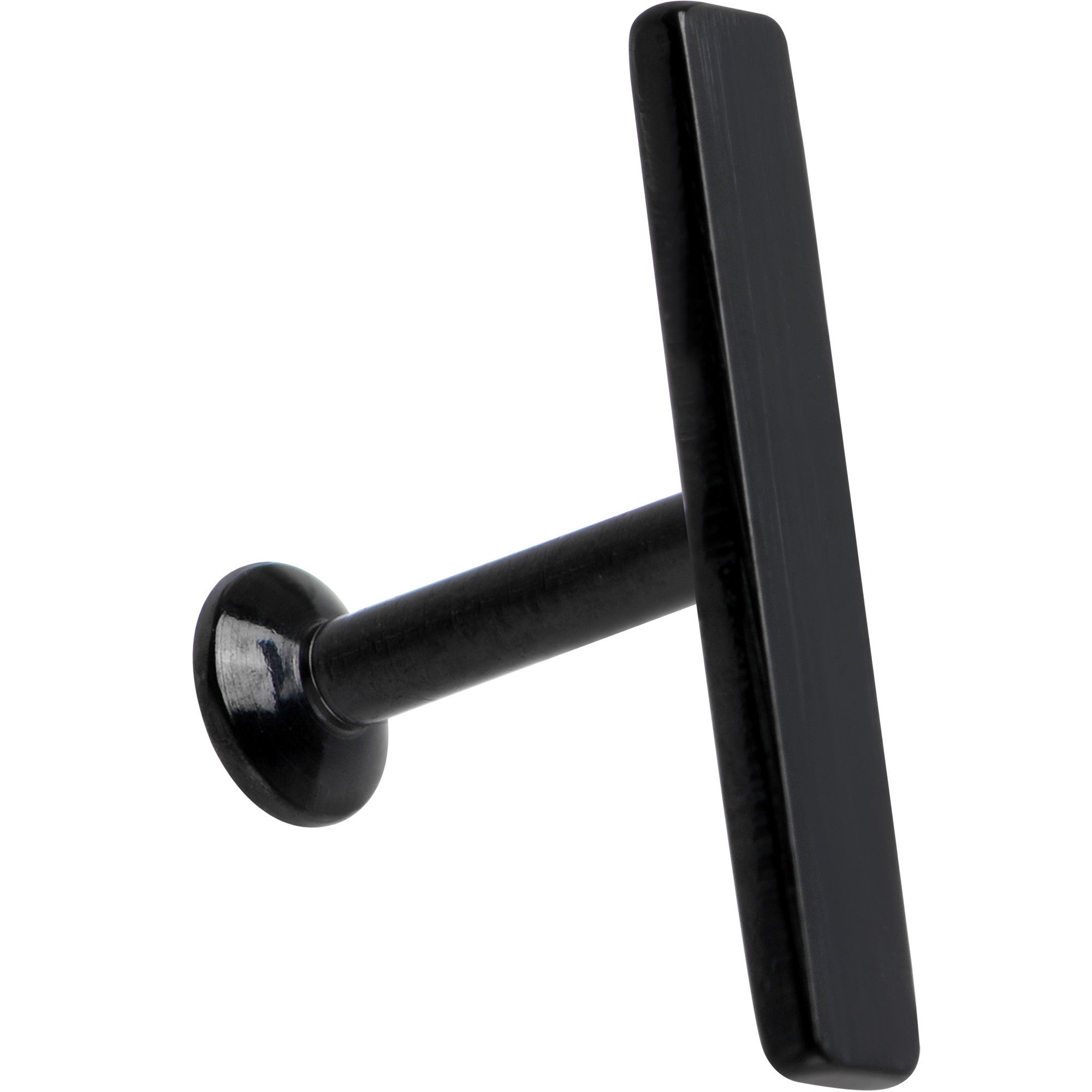 1/4 12mm Black IP Rectangle Internal Thread Daith Cartilage Tragus