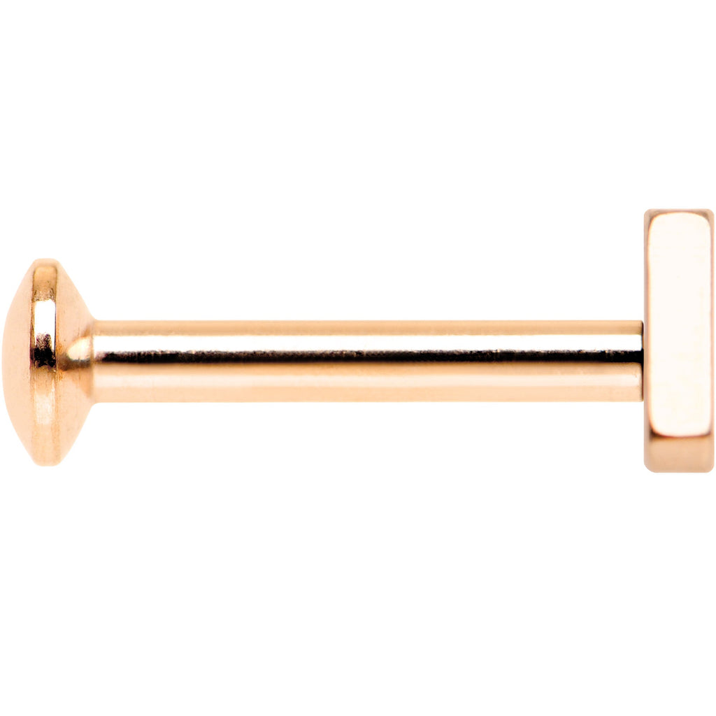5/16 Rose Gold IP Triangle Internally Threaded Daith Cartilage Tragus