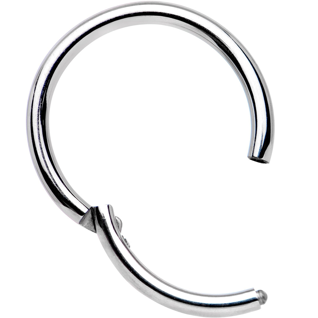 16G 3/8 Solid G23 Implant Grade Titanium Hinged Segment Ring
