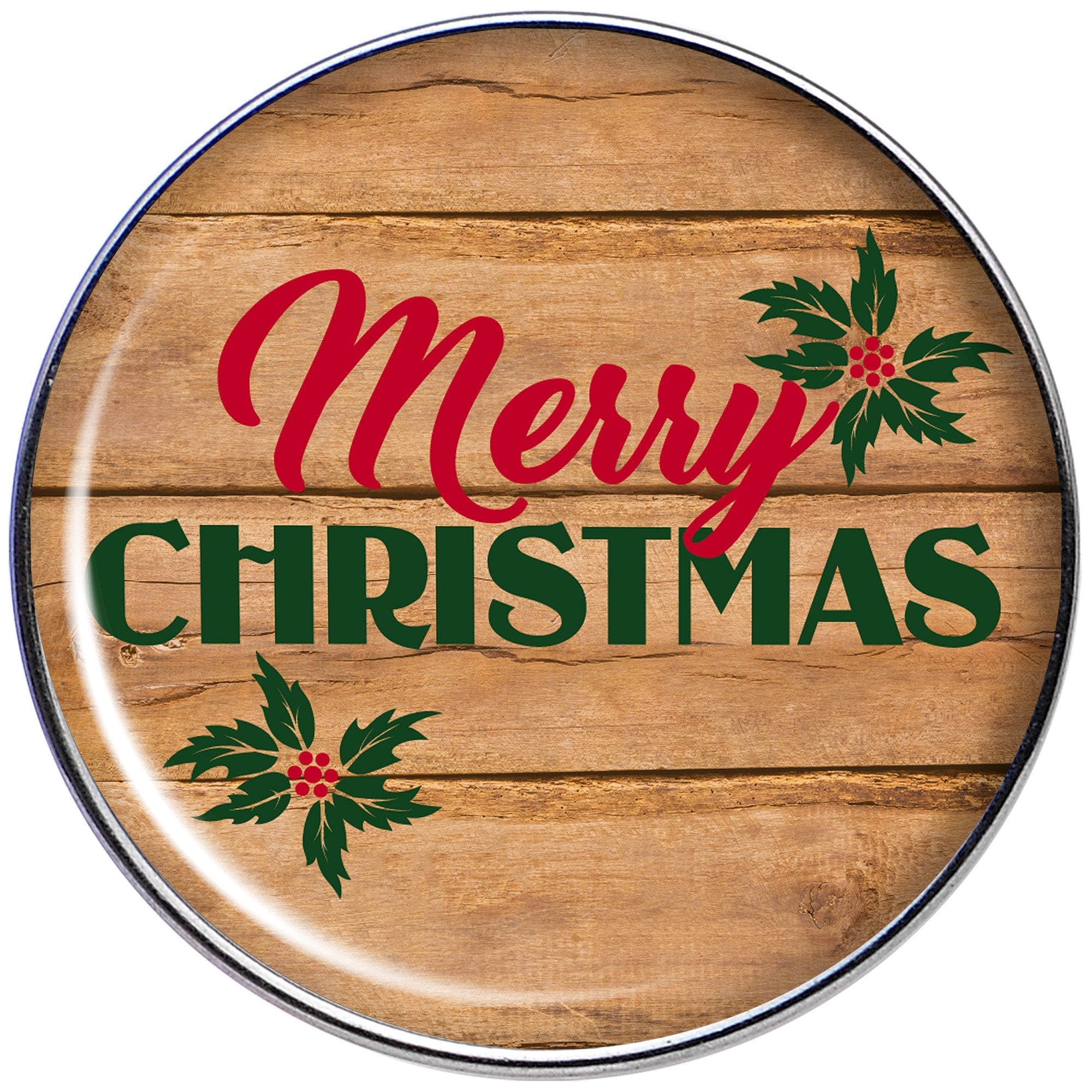 16G 1/4 Rustic Wood Merry Christmas Tragus Cartilage Earring
