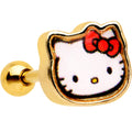Officially Licensed Hello Kitty Cat Gold Anodized Cartilage Tragus Earring