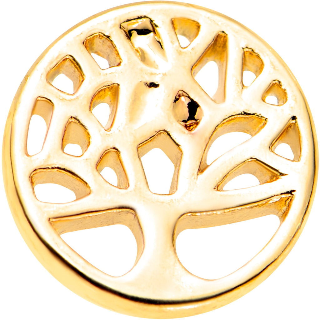 5/16 Gold Tone Tree of Life Cutout Tragus Cartilage Earring