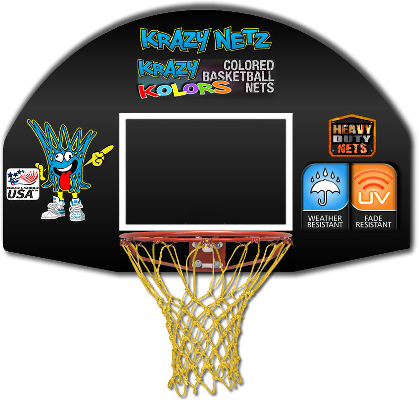 Krazy Netz Heavy Duty Gold Basketball Rim Net