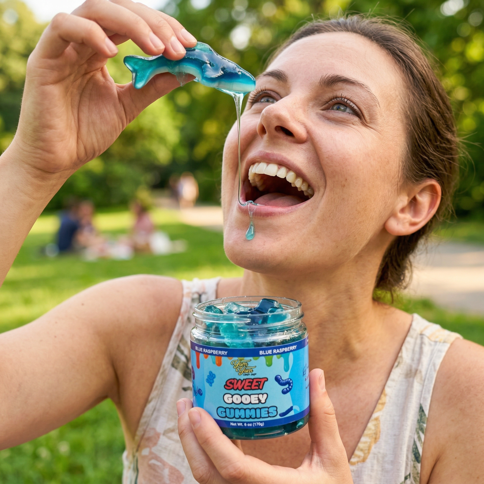 Gooey Gummy Variety Sampler Pack - Blue Raz, Mango, Cherry, Green Apple