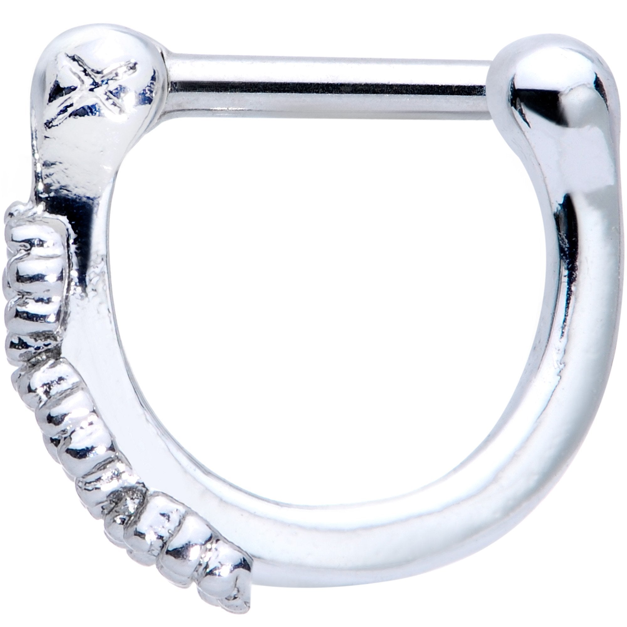 16G 1/4 Daisy Chain Flower Hinged Cartilage Clicker