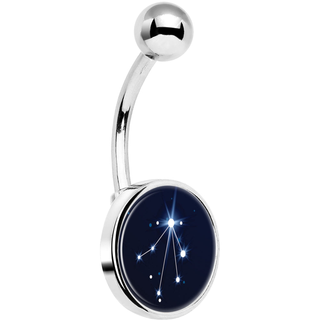 Zodiac Constellation Libra Belly Ring