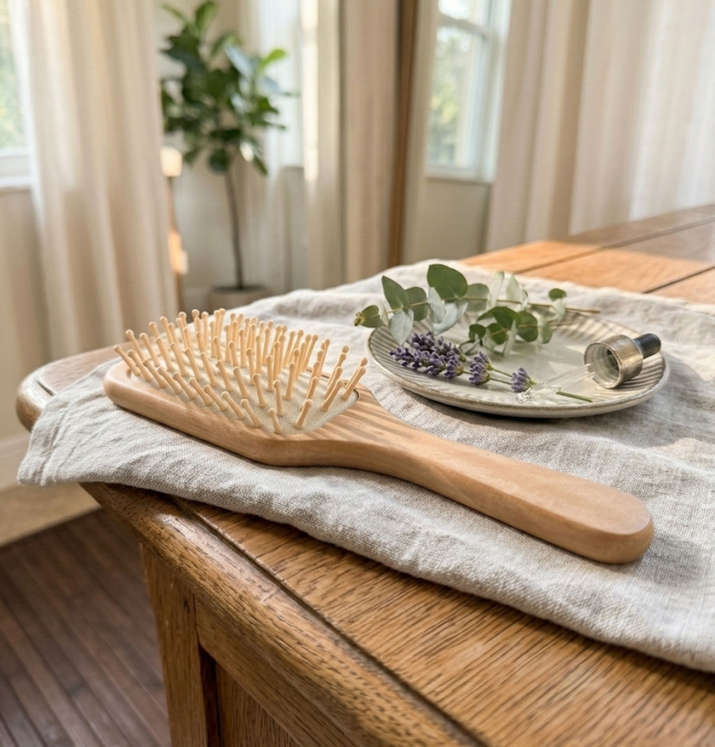 Natural Wooden Detangling Hair Brush