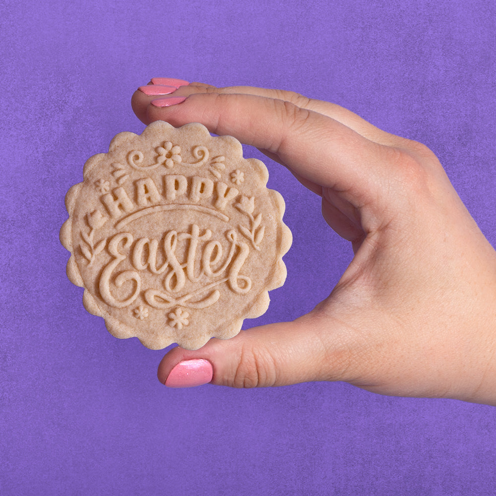 Embossed Easter Cookie Stamp - Happy Easter
