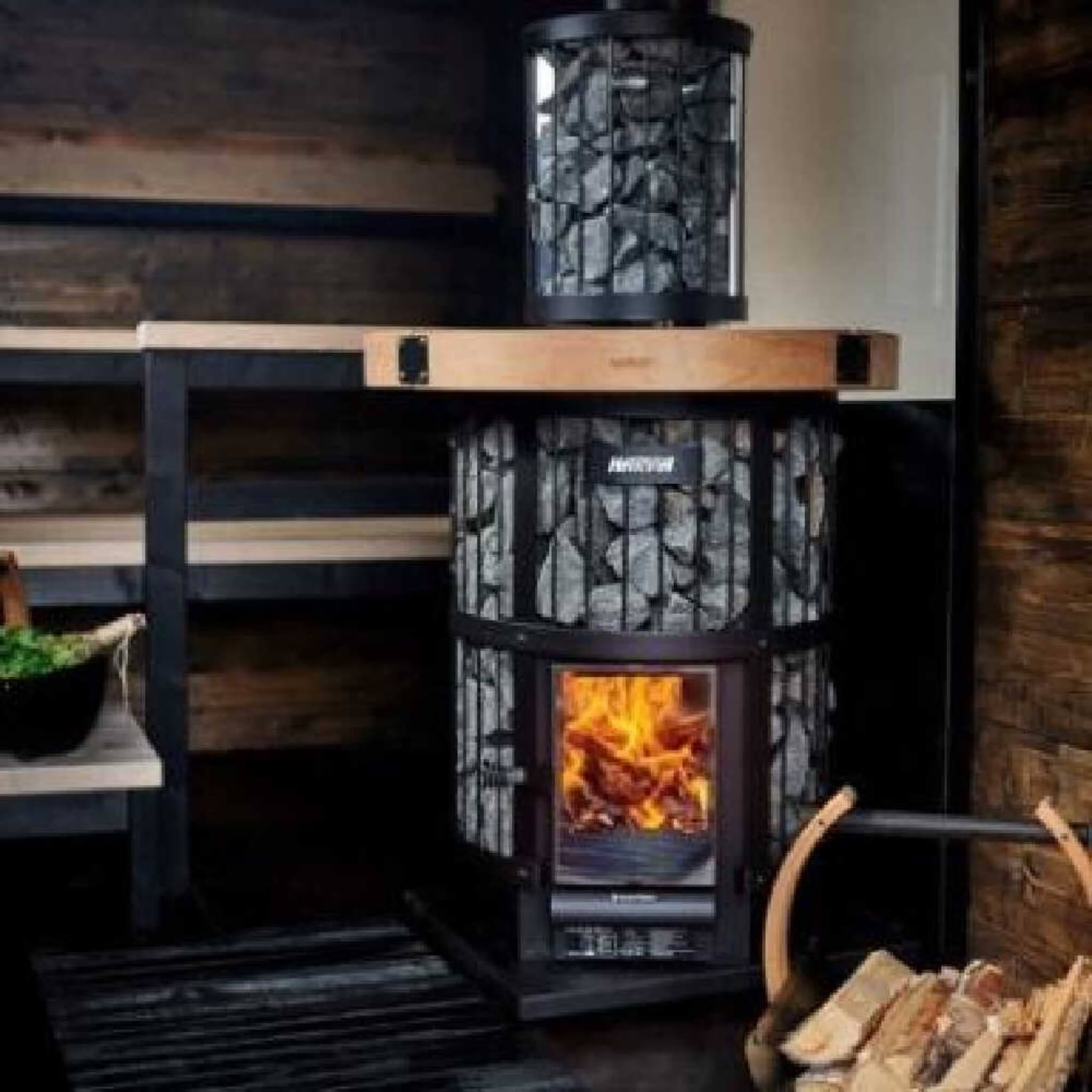 Harvia GreenFlame Legend 240 Wood Sauna Stove With Sauna Stones, 15.9KW [WK200LD] (SAK84935)