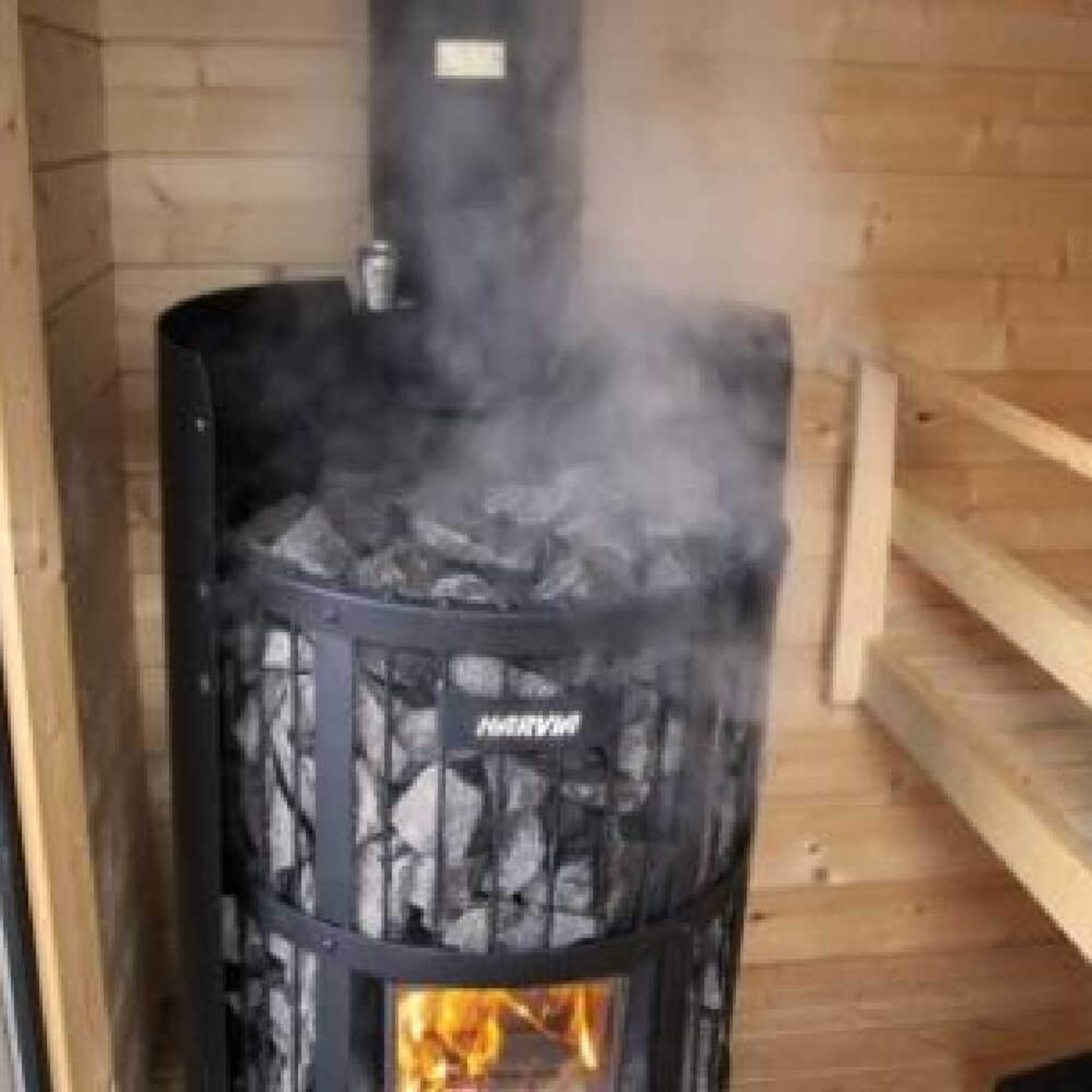 Harvia GreenFlame Legend 240 Wood Sauna Stove With Sauna Stones, 15.9KW [WK200LD] (SAK84935)