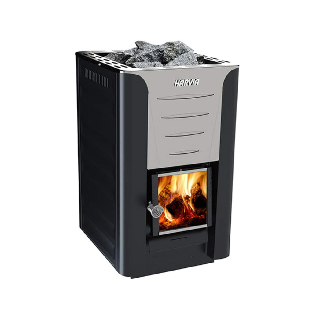 Harvia Pro 20 WH Wood Burning Sauna Stove Package 24kW [PRO20-PKG-SS/BK-WH] (SAK37165)
