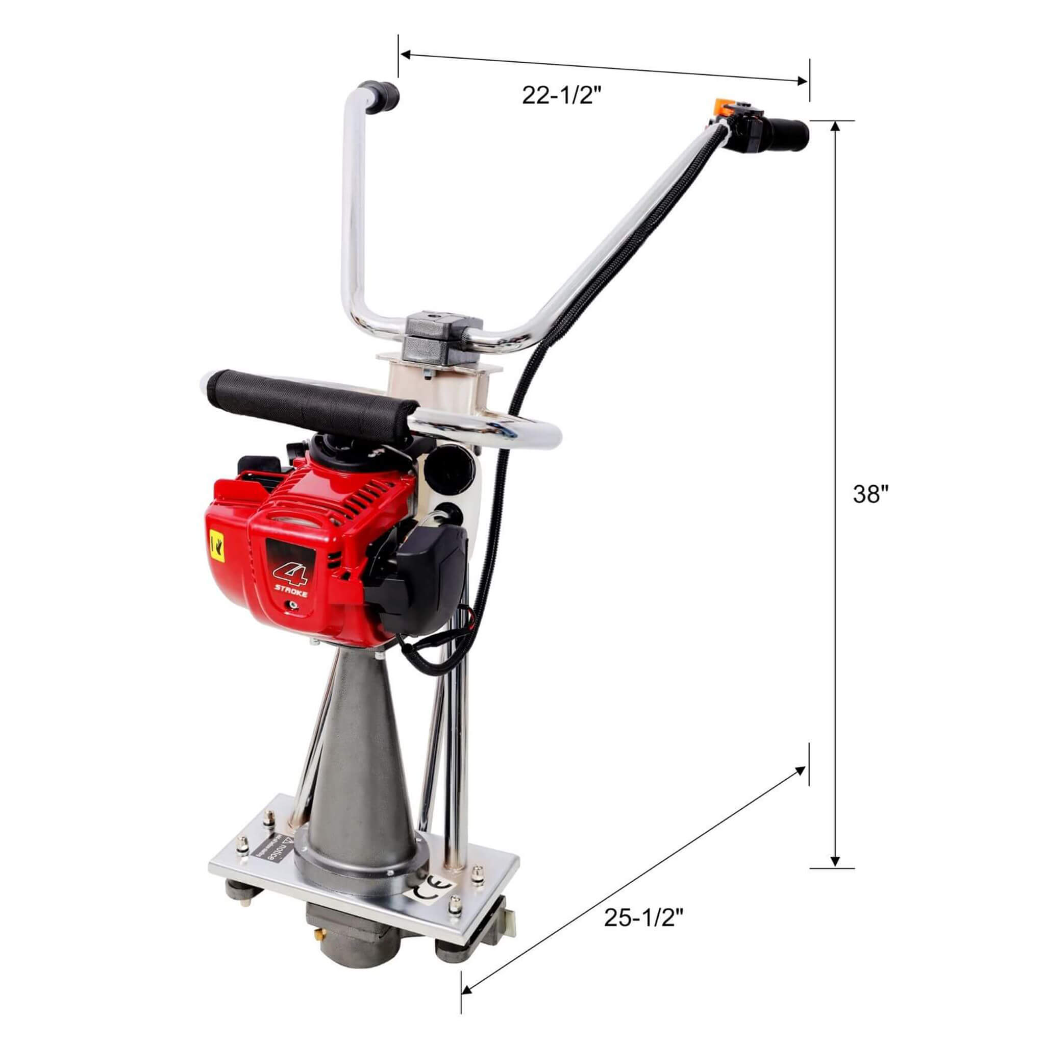 Heavy-Duty 1.5HP 38CC 4-Stroke Gas-Powered Concrete Screed For Concrete Finishing (SAK58769)