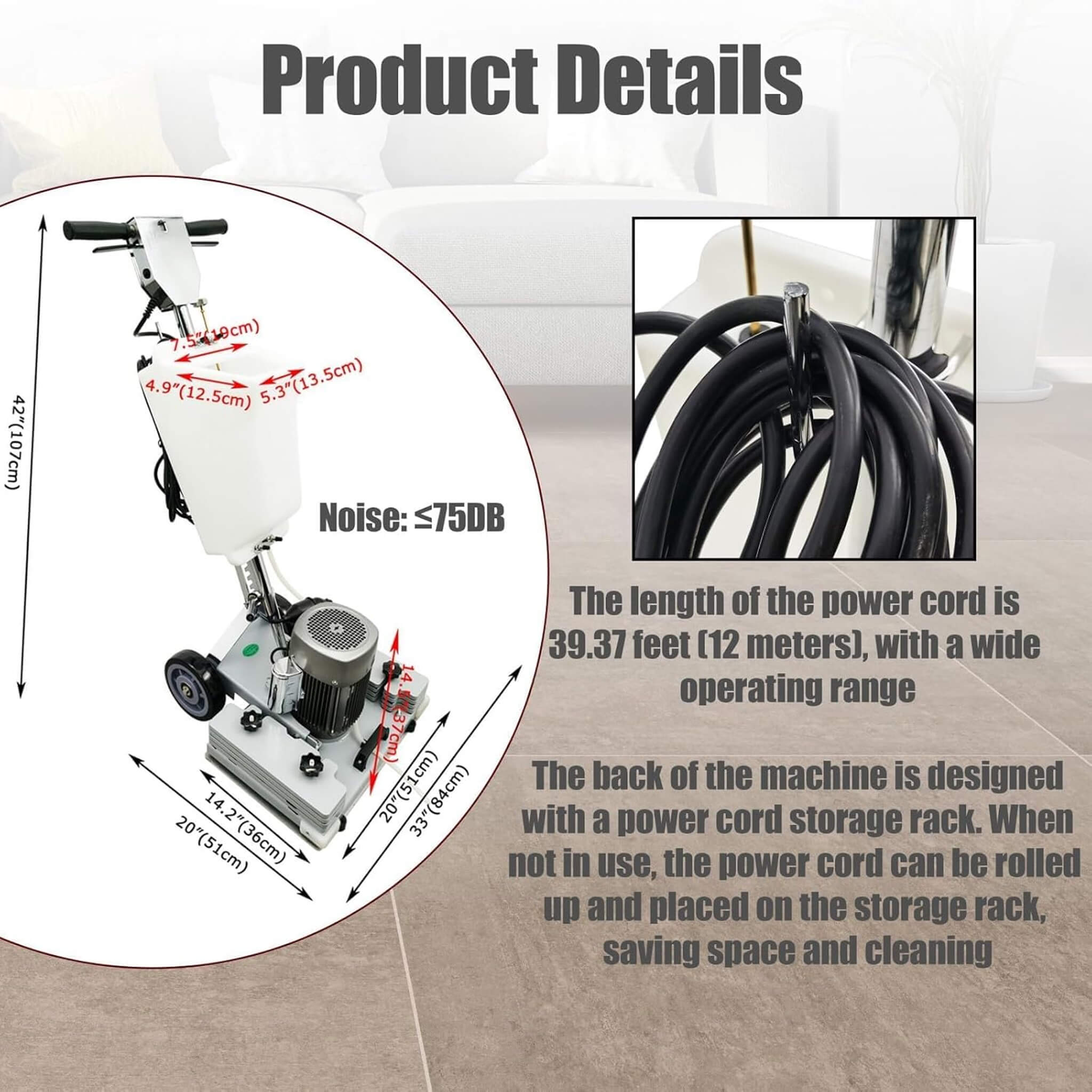 Heavy-Duty 110V Multi Functional Electric Floor Polishing Machine (SAK31859)