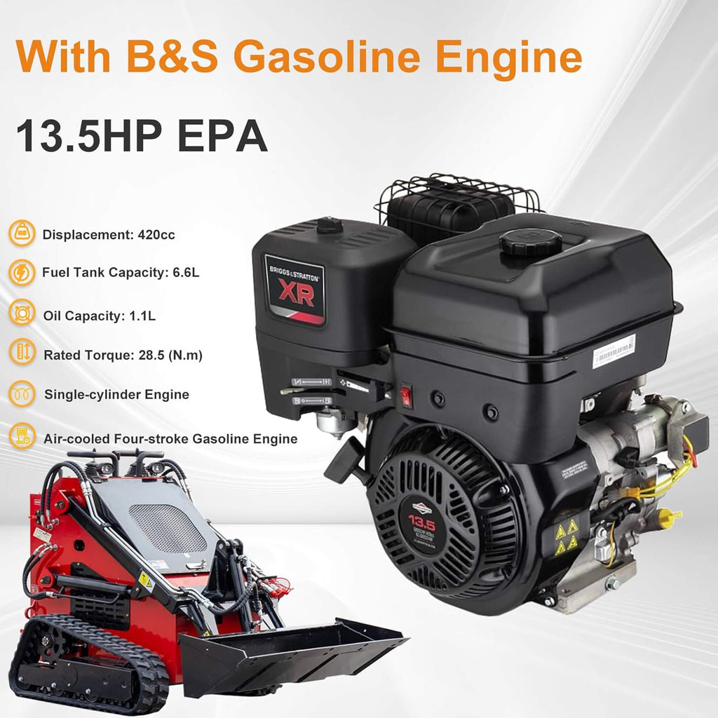 Heavy-Duty 13.5HP Mini Crawler Skid Steer Loader With Bucket (SAK39052)