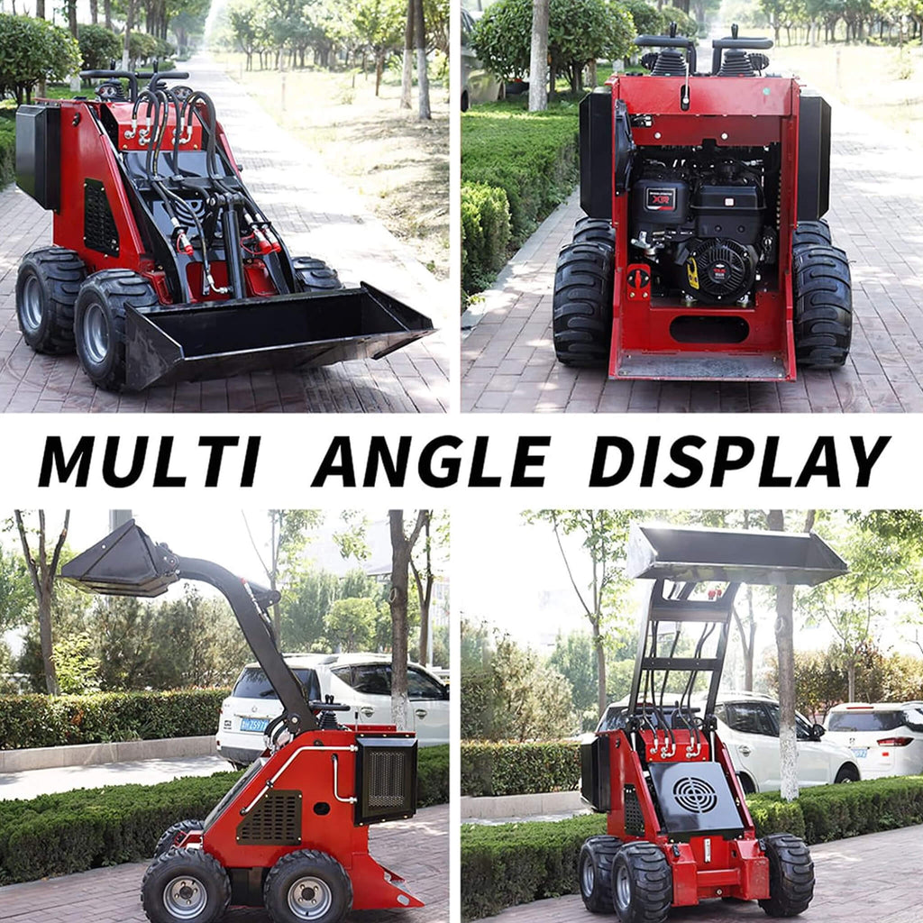 Heavy-Duty 13.5HP Mini Gas Skid Steer Loader With Wide Bucket (SAK69105)