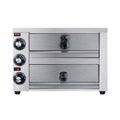 Heavy-Duty 14-Inch Commercial Stainless Steel Electric 2-Tier Tabletop Pizza Oven With Timer (SAK90432)