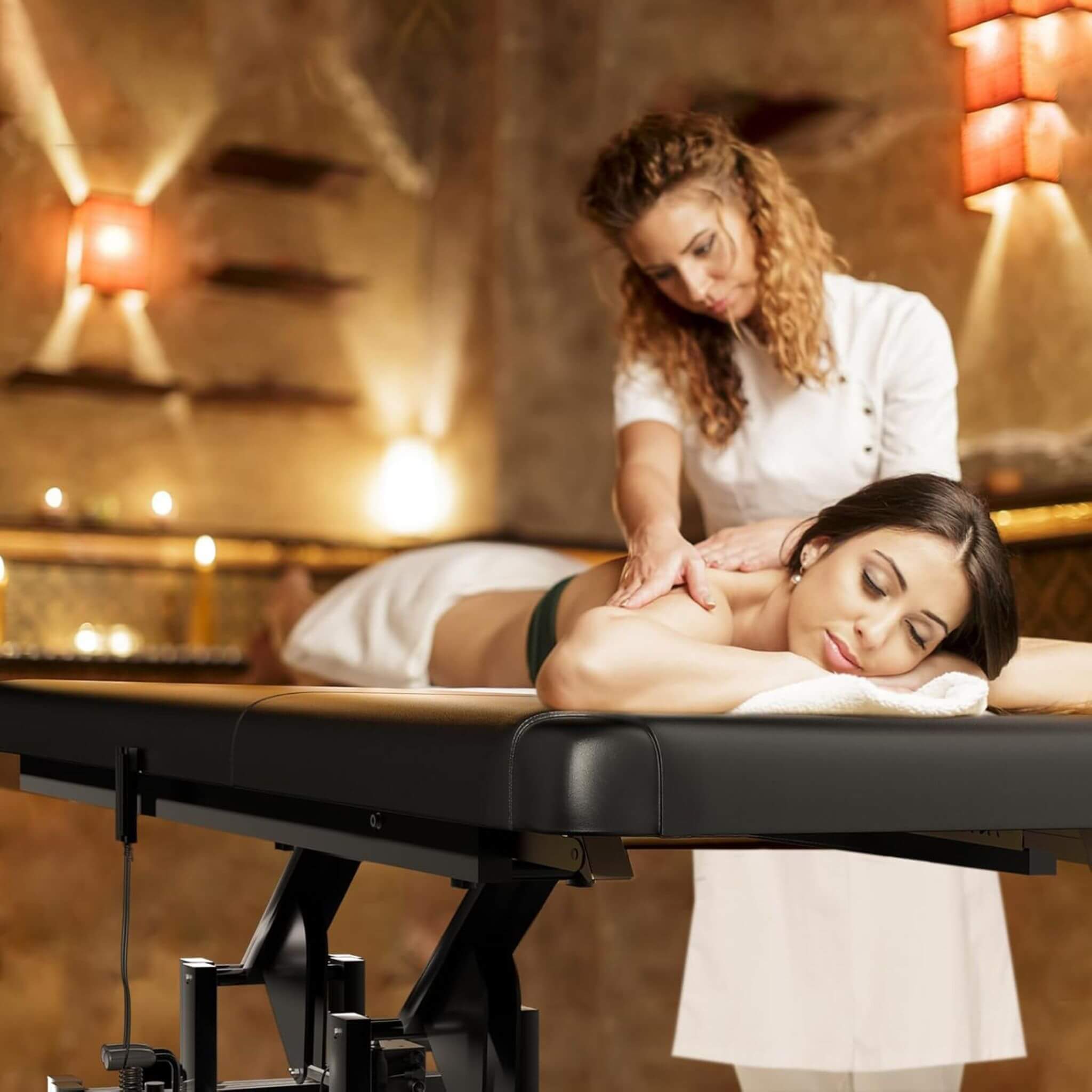 Heavy-Duty 1500 LBS Adjustable Electric Massage Table With Lift (SAK74105)
