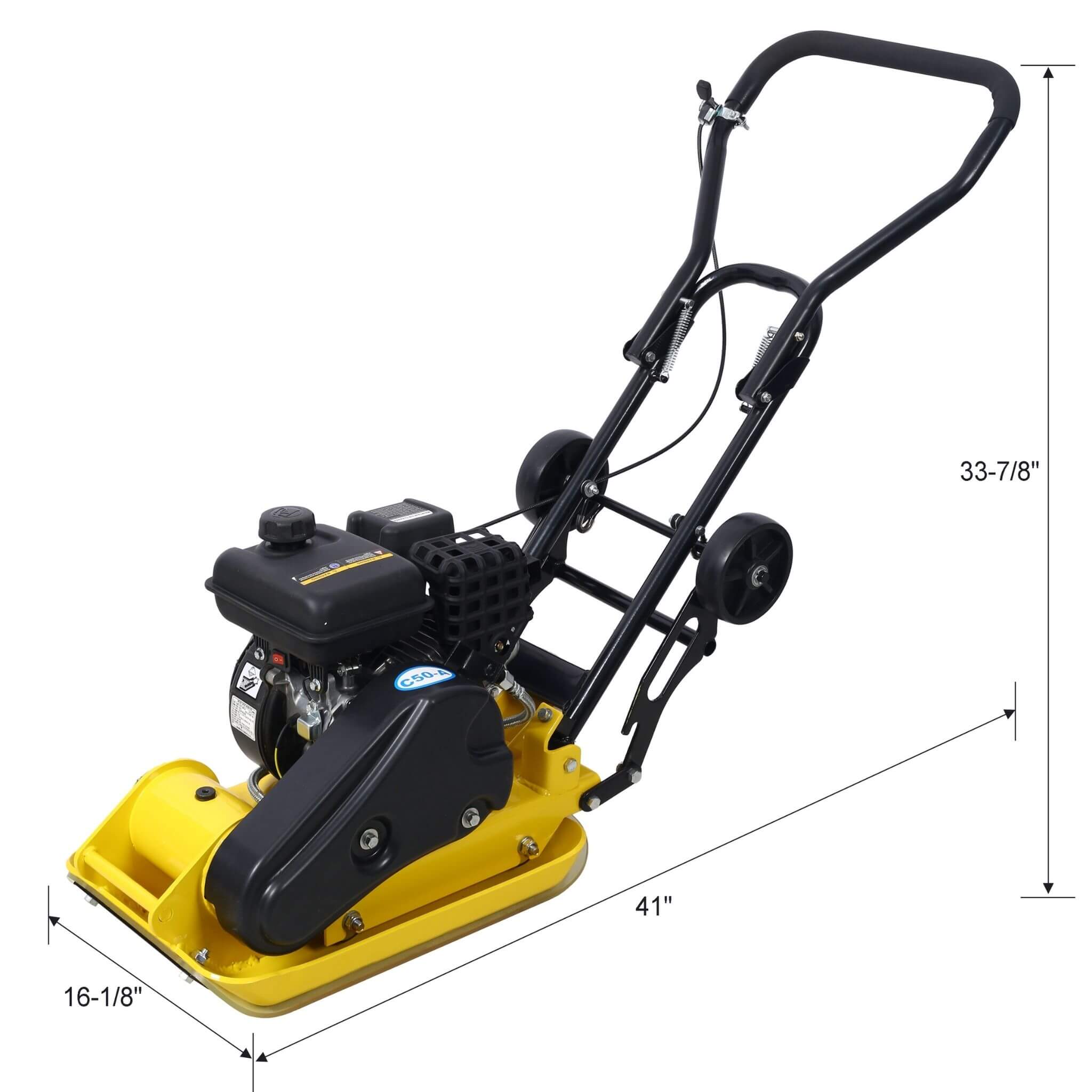 Heavy-Duty 2.5HP 79CC 8200N Gas-Powered Plate Compactor Machine (SAK58492)