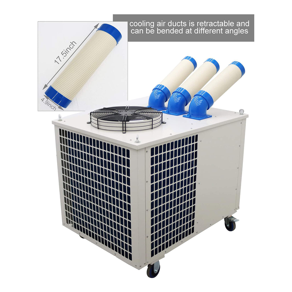 Heavy-Duty 220V Portable 29K BTU Outdoor Industrial Spot Cooler Air Conditioner (SAK18736)