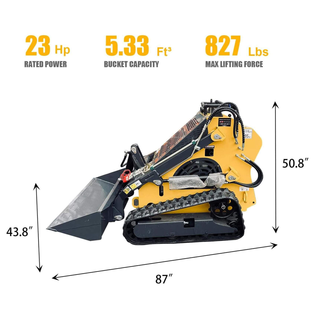 Heavy-Duty 23HP Mini Triangular Skid Steer Bucket Loader (SAK15873)
