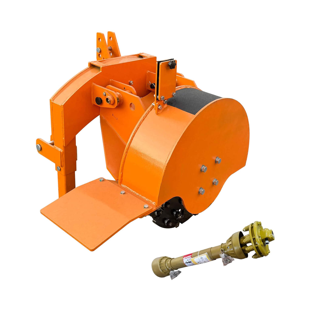 Heavy-Duty 24-Inch 3-Point PTO Powered Stump Grinder For 15-45HP Tractors [PTO Shaft Included] (SAK81536)
