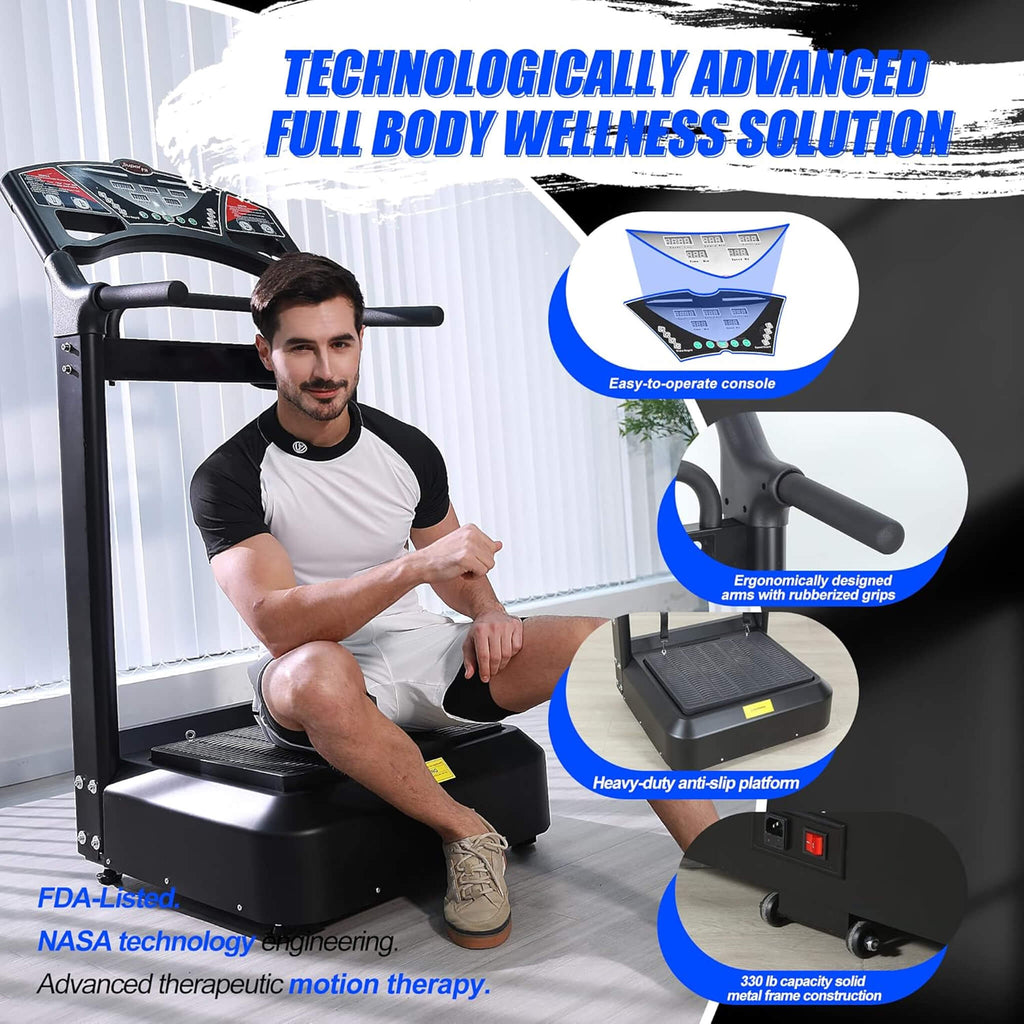 Rovix Heavy-Duty 400LBS Whole Body Vibration Plate Workout Machine (SAK57390)