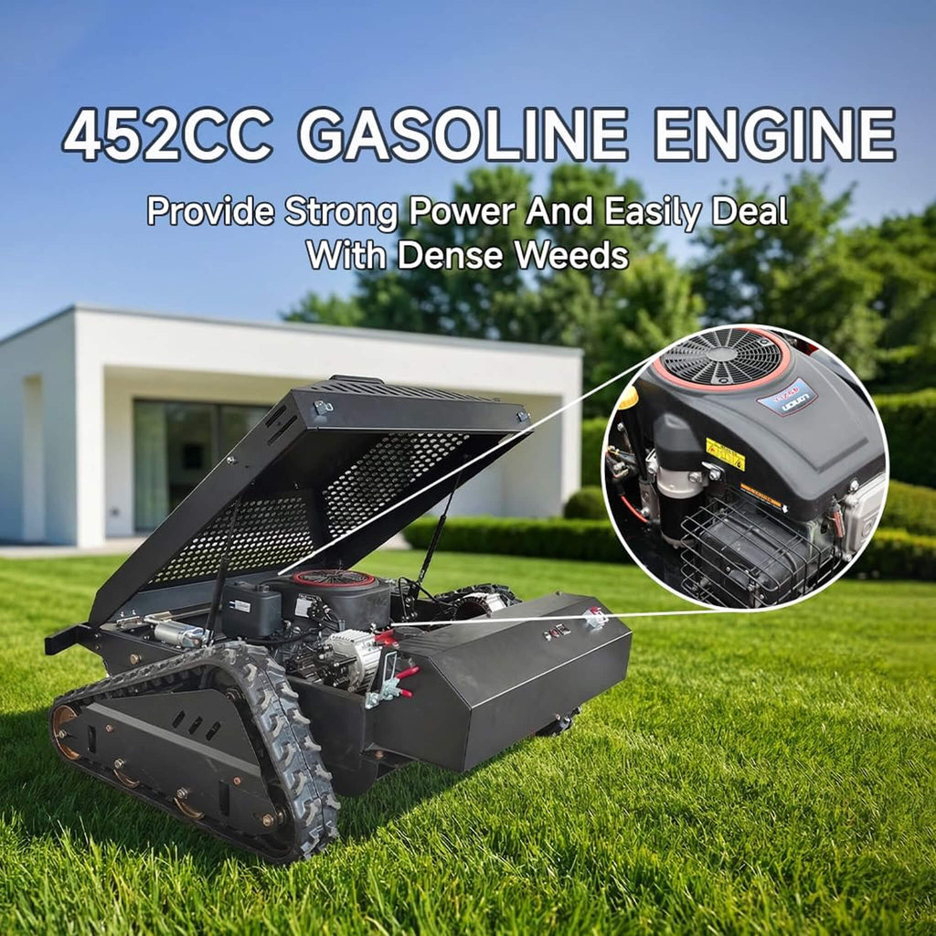 Heavy-Duty 452CC 31-Inch Remote-Controlled Tracked Lawn Mower (SAK38617)