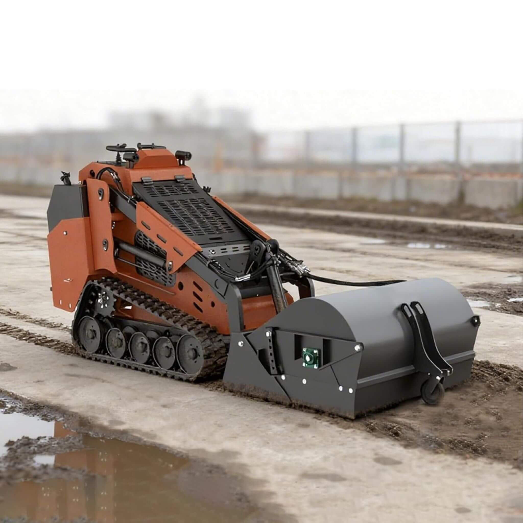 Heavy-Duty 48-Inch Mini Skid Steer Sweeper Attachment (SAK94820)