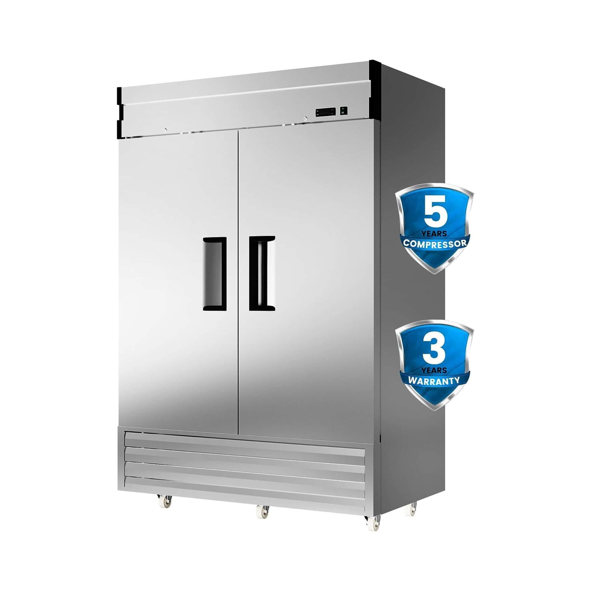 Heavy-Duty 54-Inch 2-Door Stainless Steel Commercial Freezer With OmniSmart Temperature Control (SAK91765)
