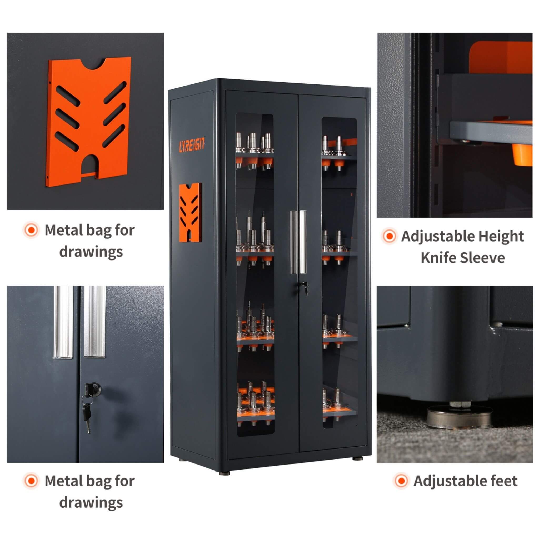 Heavy-Duty 72-Inch CNC Tool Cabinet For Garages, Workshops, And Repair Shops (SAK38240)