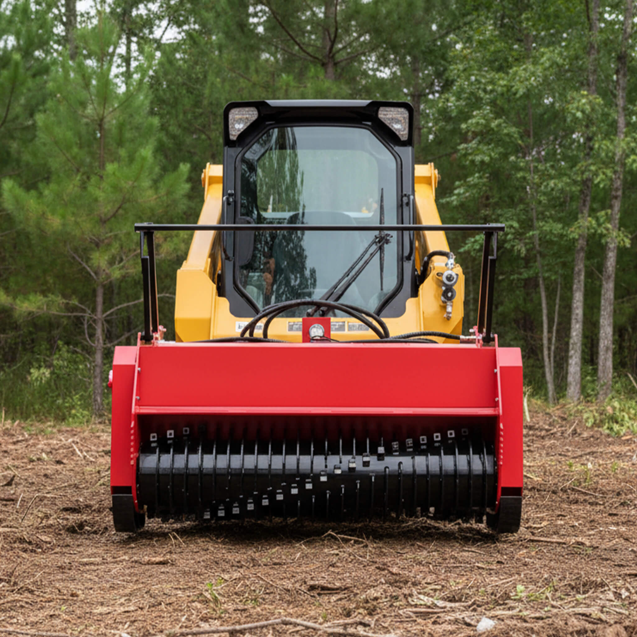 Heavy-Duty 72-Inch Hydraulic Forestry Mulcher Skid Steer Loader Attachment (SAK39168)