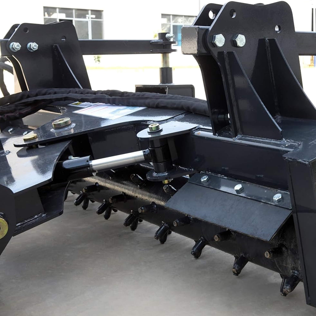 Heavy-Duty 72-Inch Hydraulic Soil Power Rake Skid Steer Attachment (SAK41827)