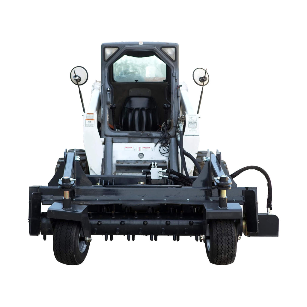 Heavy-Duty 72-Inch Hydraulic Soil Power Rake Skid Steer Attachment (SAK41827)