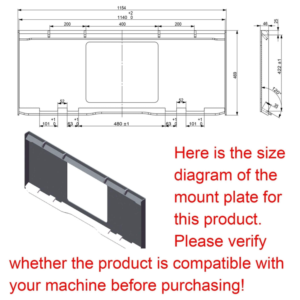 Heavy-Duty 72-Inch Pickup Broom Sweeper Skid Steer Attachment With Universal Quick Attach (SAK92163)