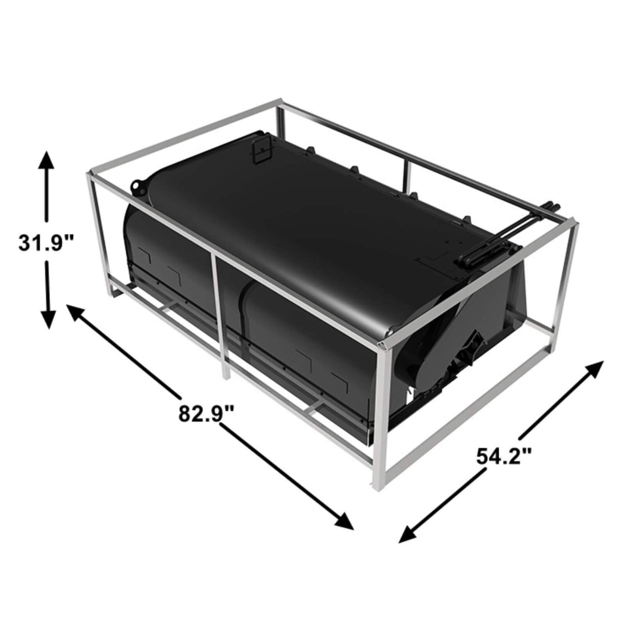 Heavy-Duty 72-Inch Pickup Broom Sweeper Skid Steer Attachment With Universal Quick Attach (SAK92163)