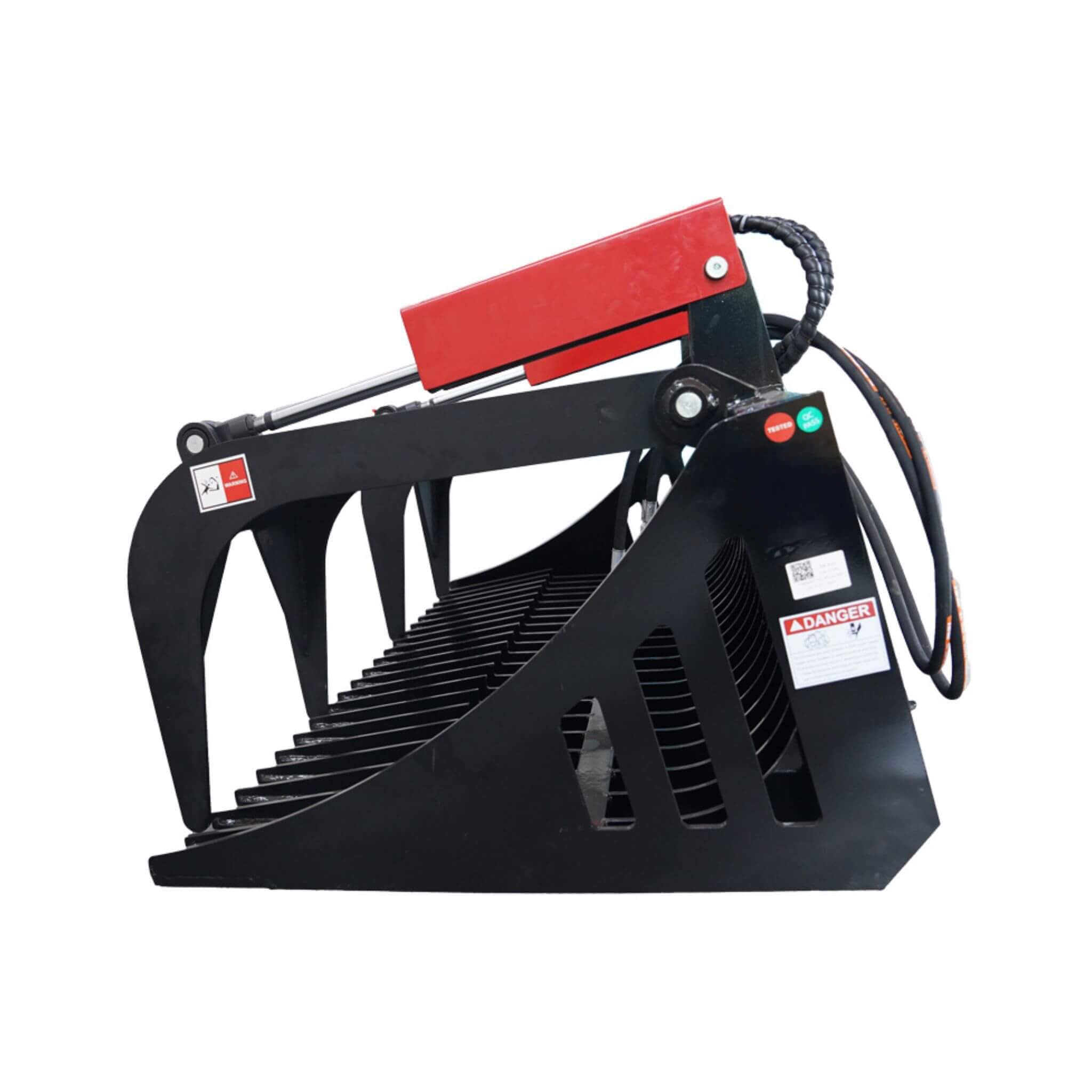 Heavy-Duty 72-Inch Rock Grapple Bucket Skid Steer Attachment With Quick Attach (SAK85019)