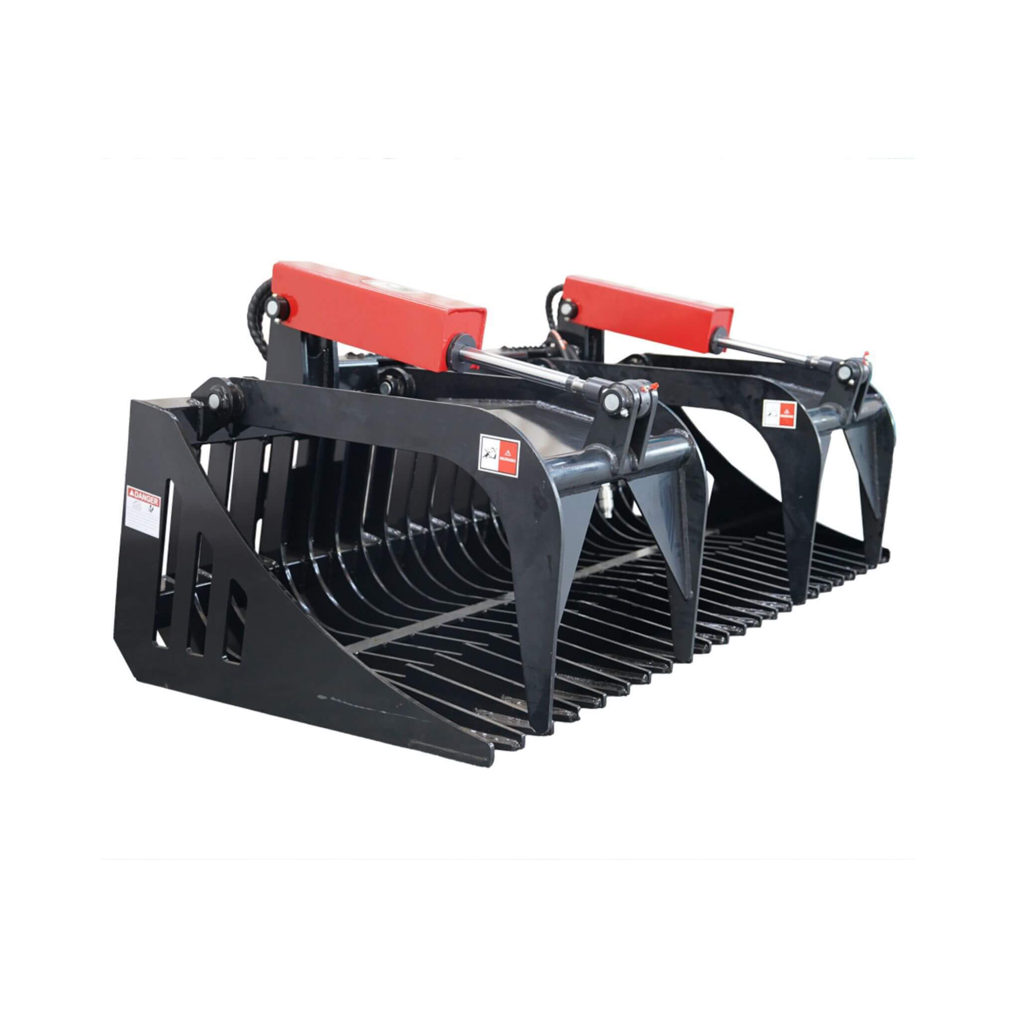 Heavy-Duty 72-Inch Rock Grapple Bucket Skid Steer Attachment With Quick Attach (SAK85019)
