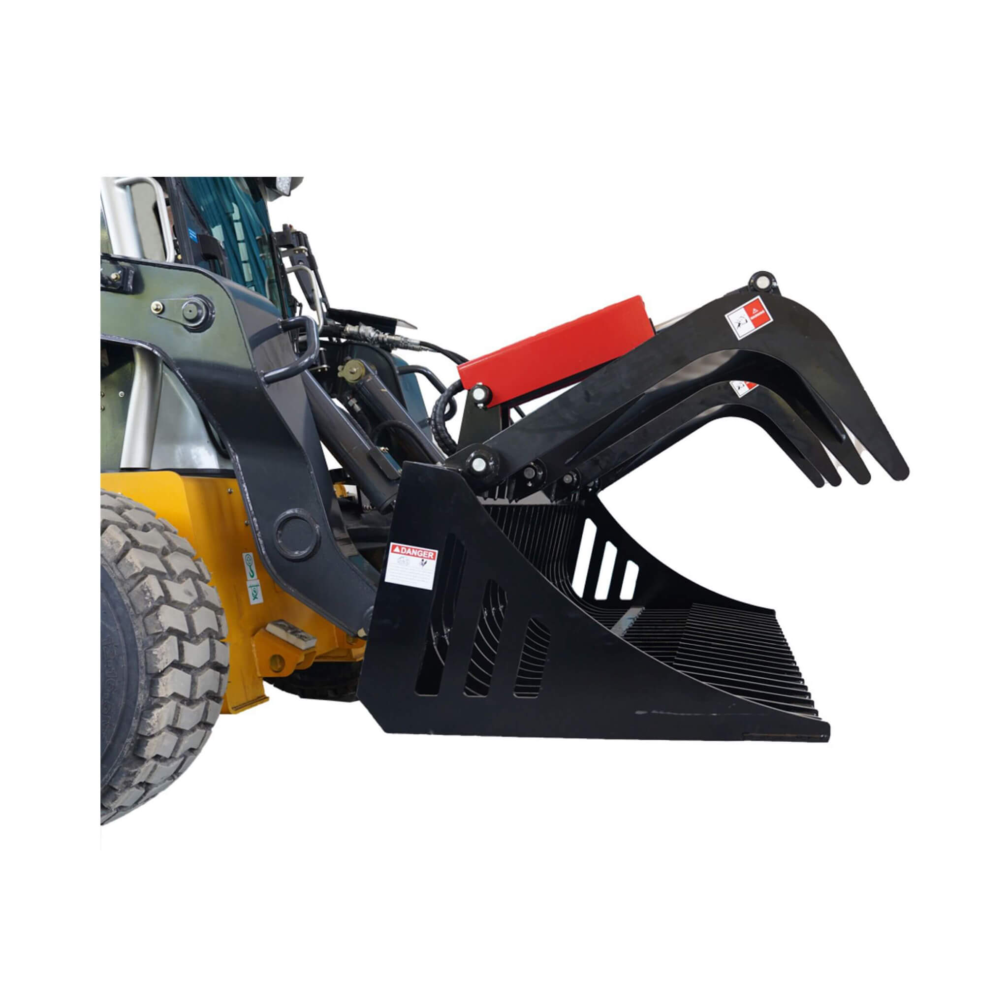 Heavy-Duty 72-Inch Rock Grapple Bucket Skid Steer Attachment With Quick Attach (SAK85019)